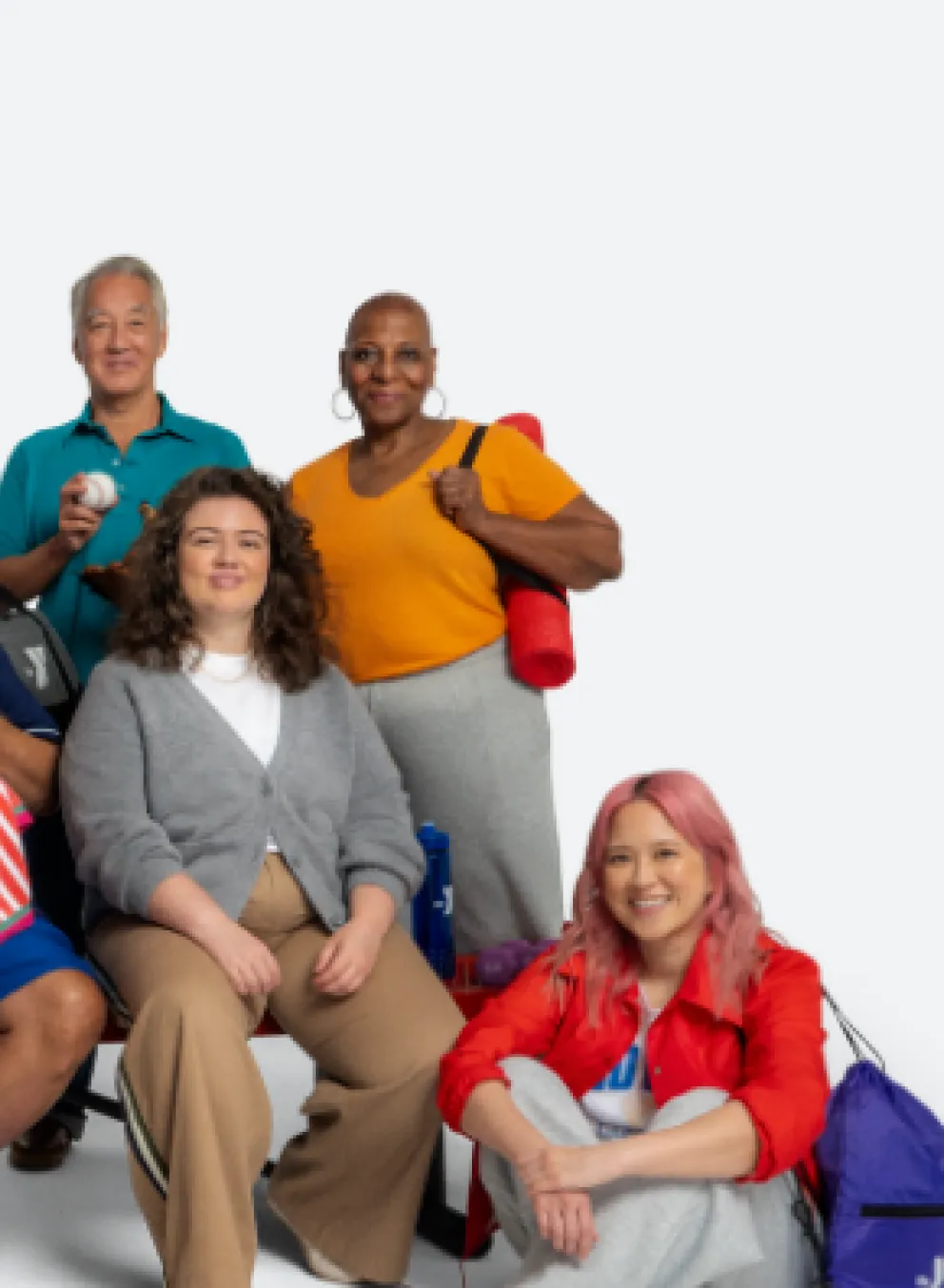 group of people of all backgrounds gathered together at the YMCA because there's no place like this place