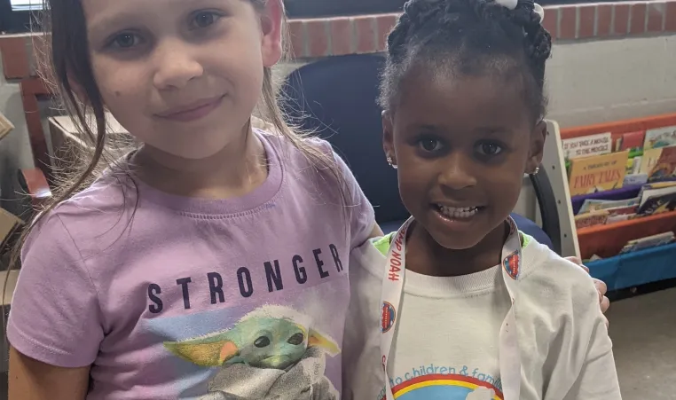 picture of two little girls at Camp Noah