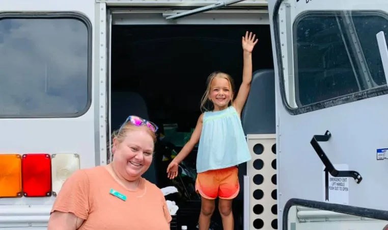 making a food delivery