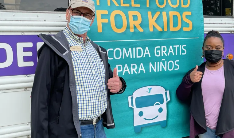 Sig Hutchinson at YMCA food bus