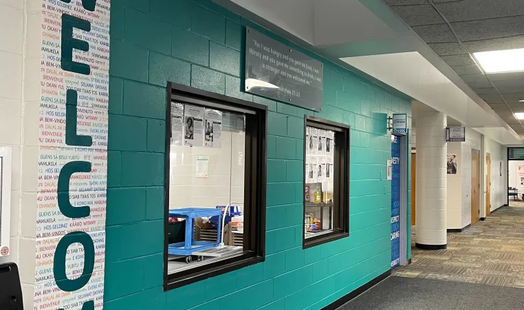 Welcome wall at Community Corner