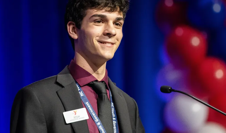 Josh Brown when he was elected Youth Governor in 2025