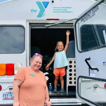 making a food delivery