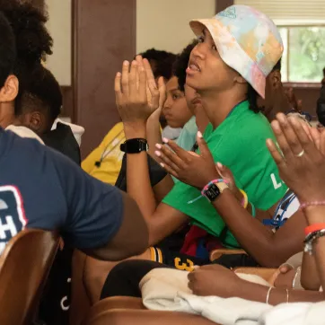 teenagers participating in skills workshop at YMCA Blue Ridge Assembly