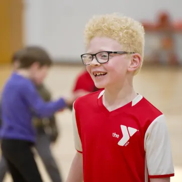 boy in YMCA afterschool program