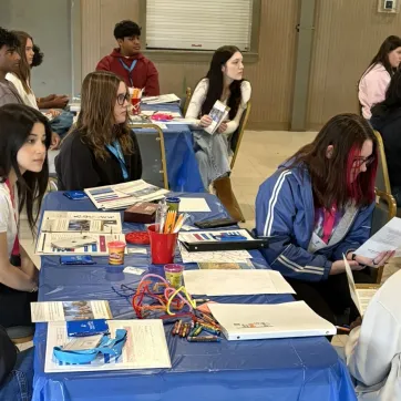 teens gathered to talk about mental health